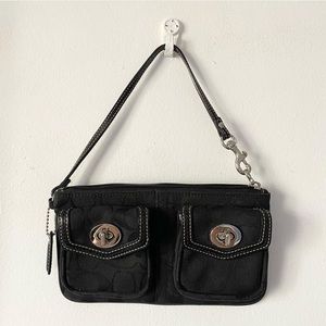 Authentic Coach Black Wristlet